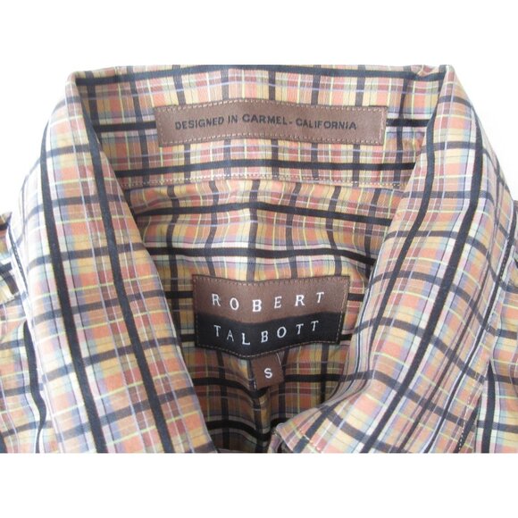 Men's Robert Talbott Plaid Button Short Sleeve Shirt Sz S (MT710) - Picture 7 of 7